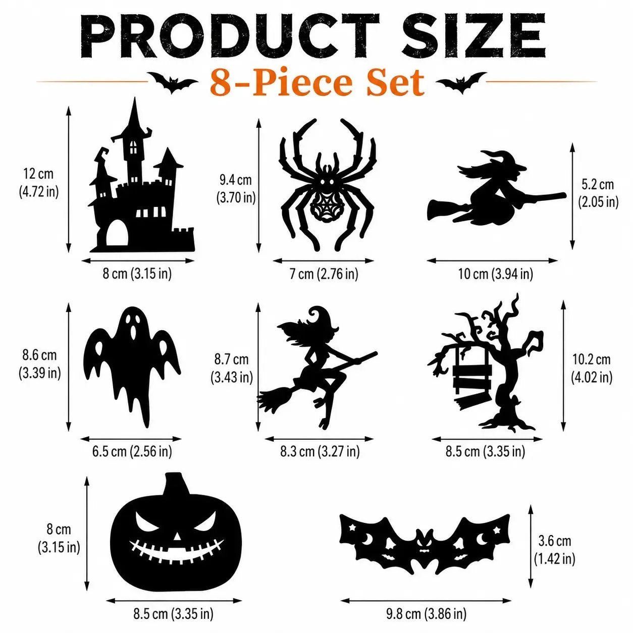 š„LAST DAY 49% OFF | Renter-Friendly Peel & Stick Halloween LED Window Lights, No Drill No Residue, 8 Spooky Silhouette Designs