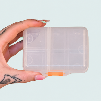 10-Compartment Portable Pill Organizer – Compact Medication & Vitamin Case