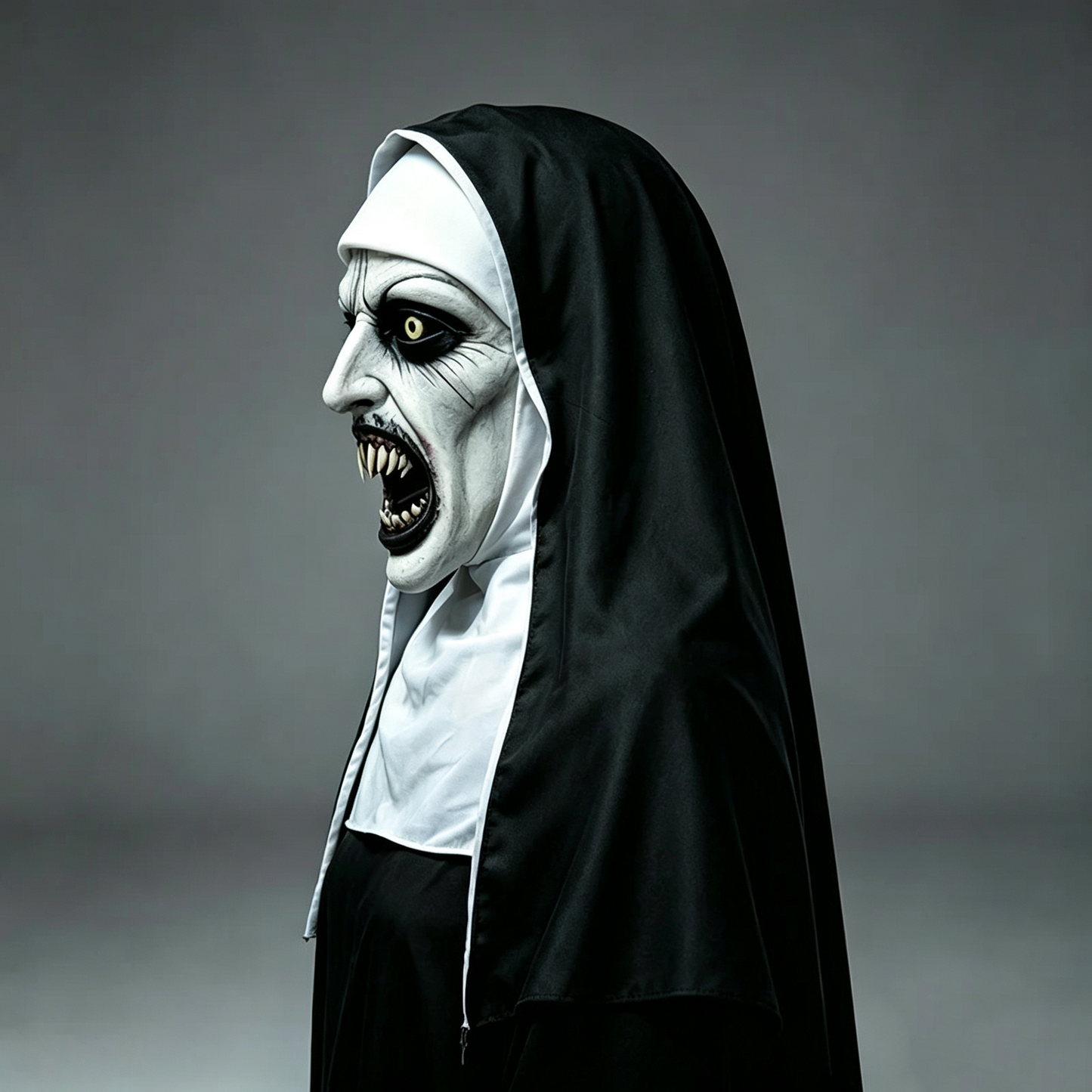 🎃Spooky Nun Halloween Mask Latex Handwashable Cosplay Costume Accessory