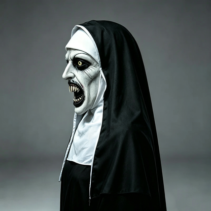 🎃Spooky Nun Halloween Mask Latex Handwashable Cosplay Costume Accessory