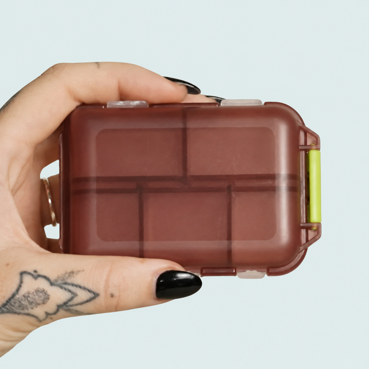 10-Compartment Portable Pill Organizer – Compact Medication & Vitamin Case