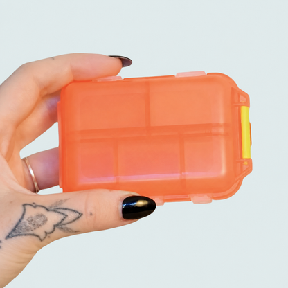 10-Compartment Portable Pill Organizer – Compact Medication & Vitamin Case
