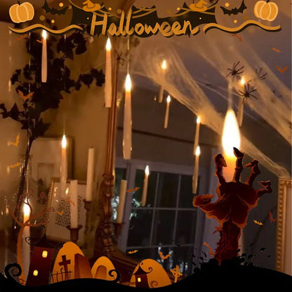 🎃Early Halloween warm-up 50% off!🔮Turn into a magician instantly!🕯️Halloween Decorations-Floating Candles with Wand