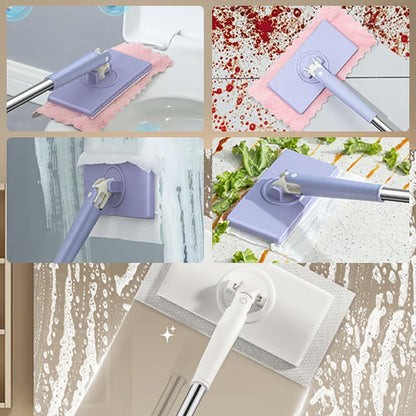 Convenient Cloth Changing Mini Mop — Hands-Free, 360° Multi-Surface Cleaning