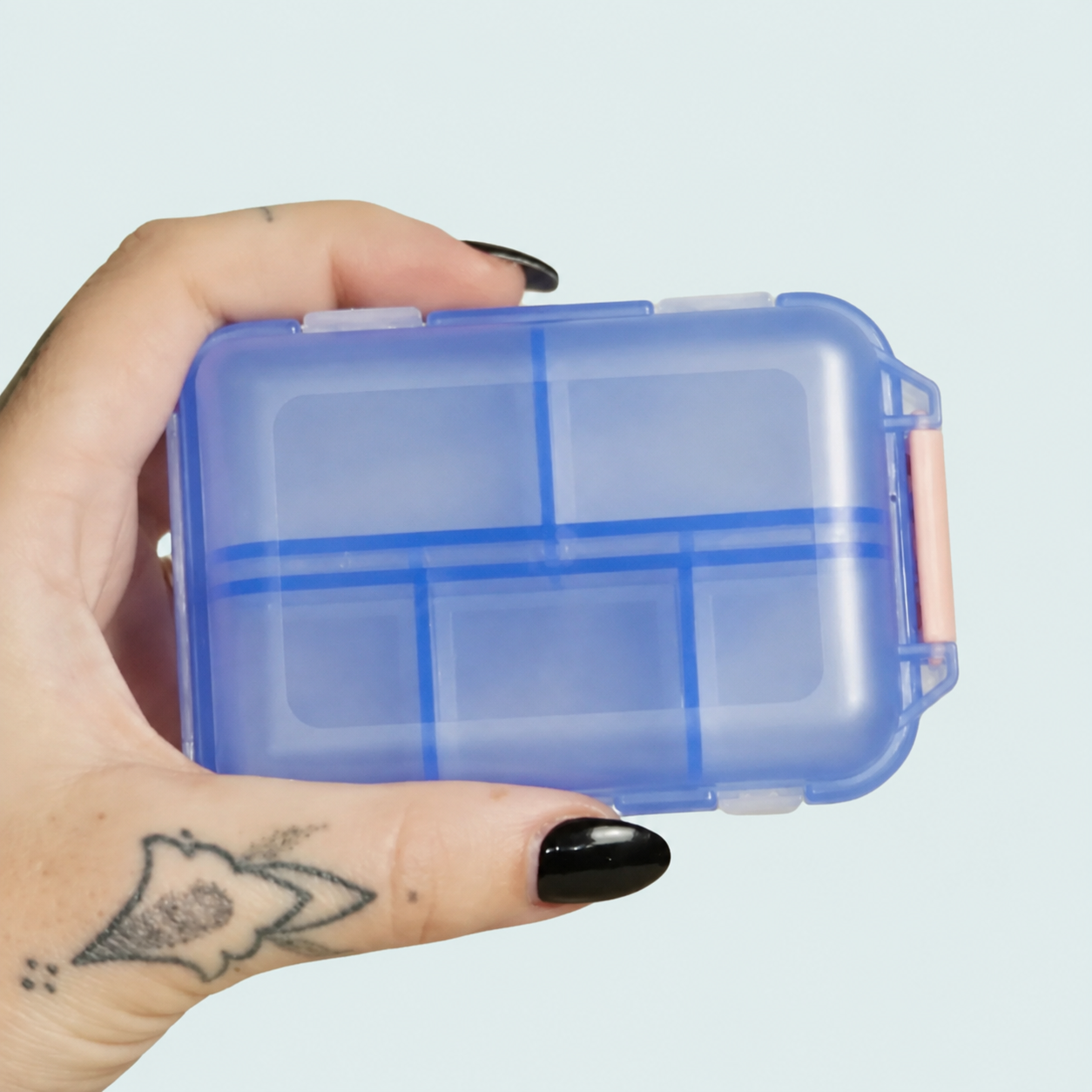 10-Compartment Portable Pill Organizer – Compact Medication & Vitamin Case