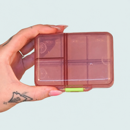 10-Compartment Portable Pill Organizer – Compact Medication & Vitamin Case
