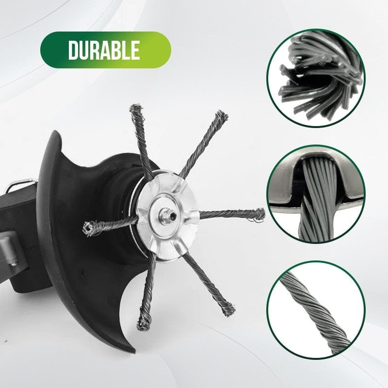 🔥Last Day 49% OFF-Universal Steel Wire Trimmer Head Replacement – Heavy-Duty Weed Brush Cutter Attachment for Electric & Cordless String Trimmers, Fits 5mm Shaft, Ideal for Grass, Moss & Rust Removal
