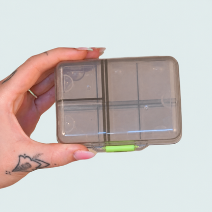 10-Compartment Portable Pill Organizer – Compact Medication & Vitamin Case