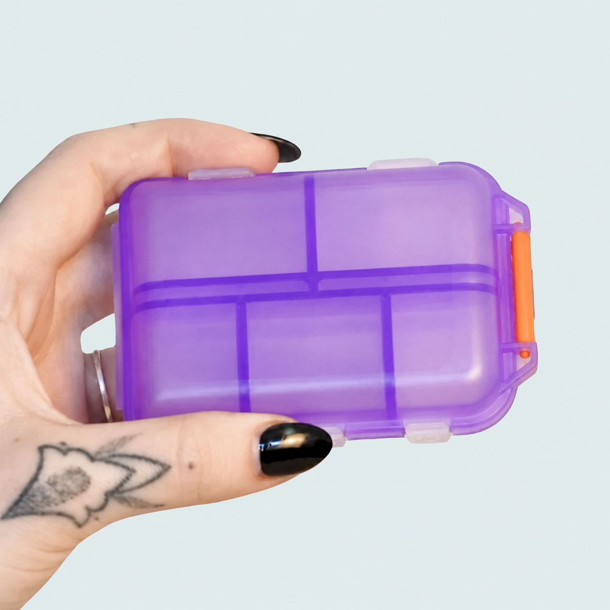 10-Compartment Portable Pill Organizer – Compact Medication & Vitamin Case