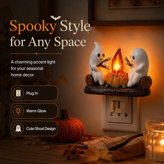 👻 Plug In the Cutest Halloween Glow — Adorable Ghost Outlet Night Light 🎃✨