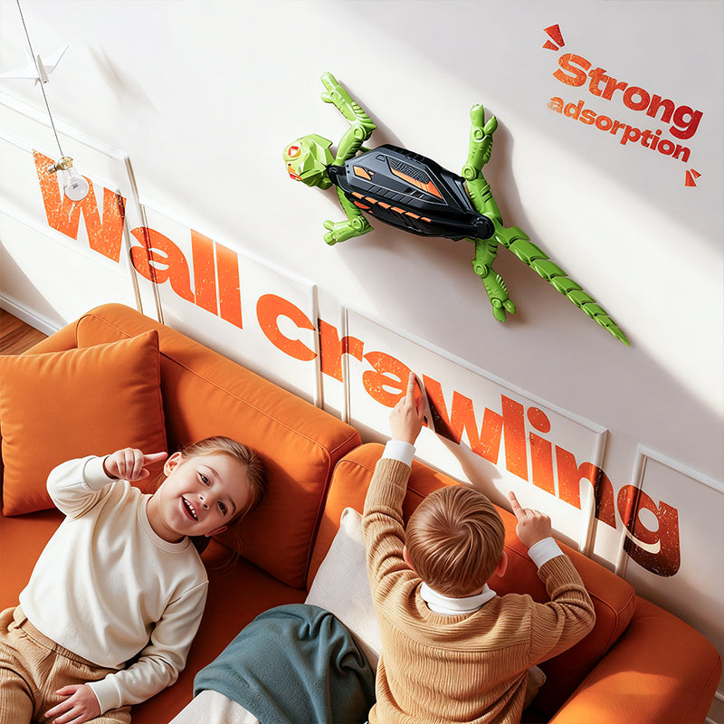 ⏳Ends in 3 hrs 🎄❗❗ Exclusive Christmas Deal!  LOVILDS Wall Crawler Gecko - LED RC Toy for Indoor Family Fun & Prank Gifts