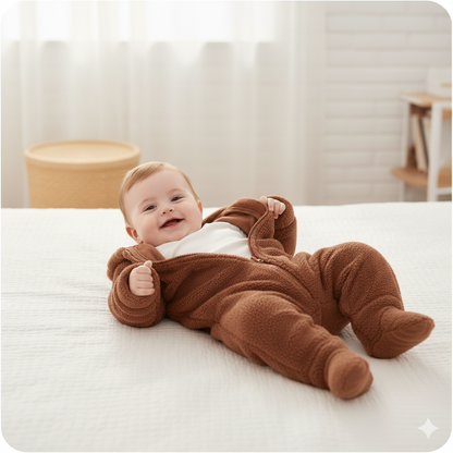 2025 New Model | Fluffy Hooded Romper with Ears
