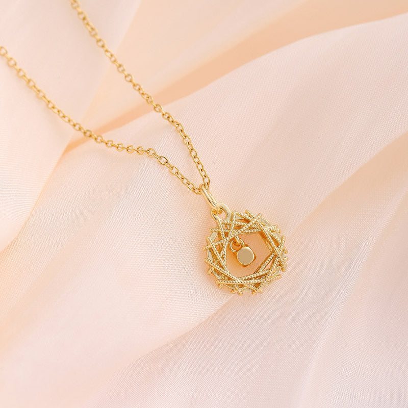 Dreamcatcher Circular Mobius Ring Cube Pendant Necklace