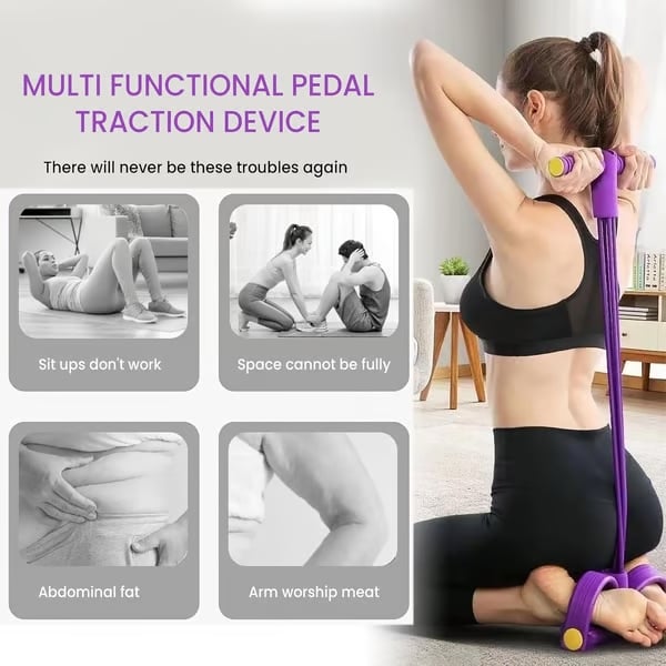 Multi-functional Pedal Resistance Band Trainer – Portable Foot Pedal Fitness Equipment 💪