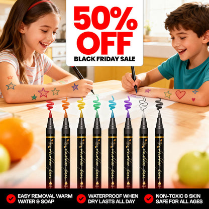 Safe Temporary Tattoo Pens