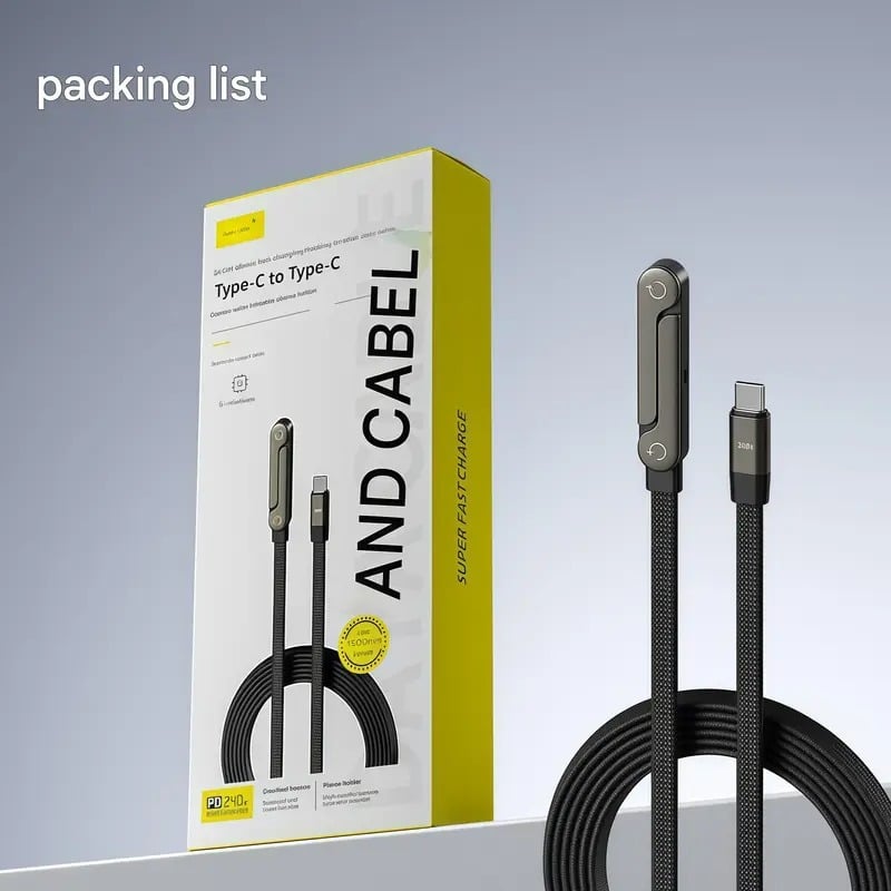 🎁 Christmas Early Sale 🔥 2-in-1 Braided Fast Charge Cable With Built-in Phone Stand
