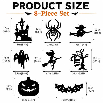 🔥LAST DAY 49% OFF | Renter-Friendly Peel & Stick Halloween LED Window Lights, No Drill No Residue, 8 Spooky Silhouette Designs