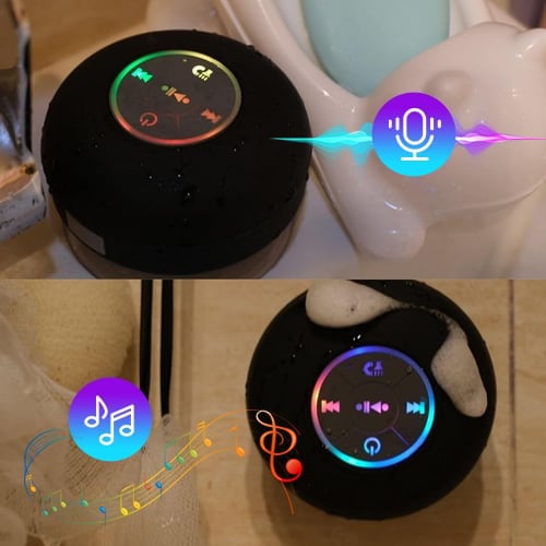 Mini Shower Speaker: IPX4-Certified Bass Boost