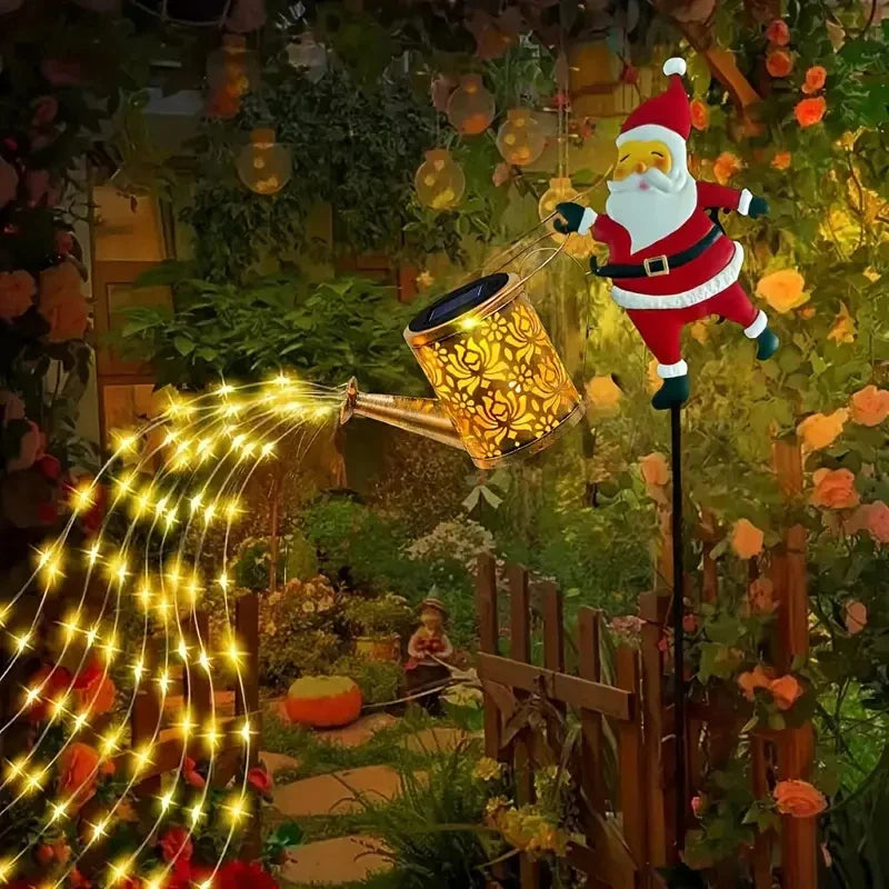 Solar Santa Kettle Lights