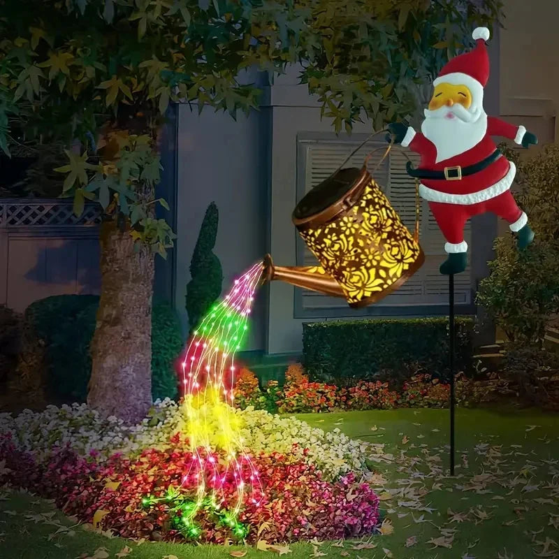 Solar Santa Kettle Lights