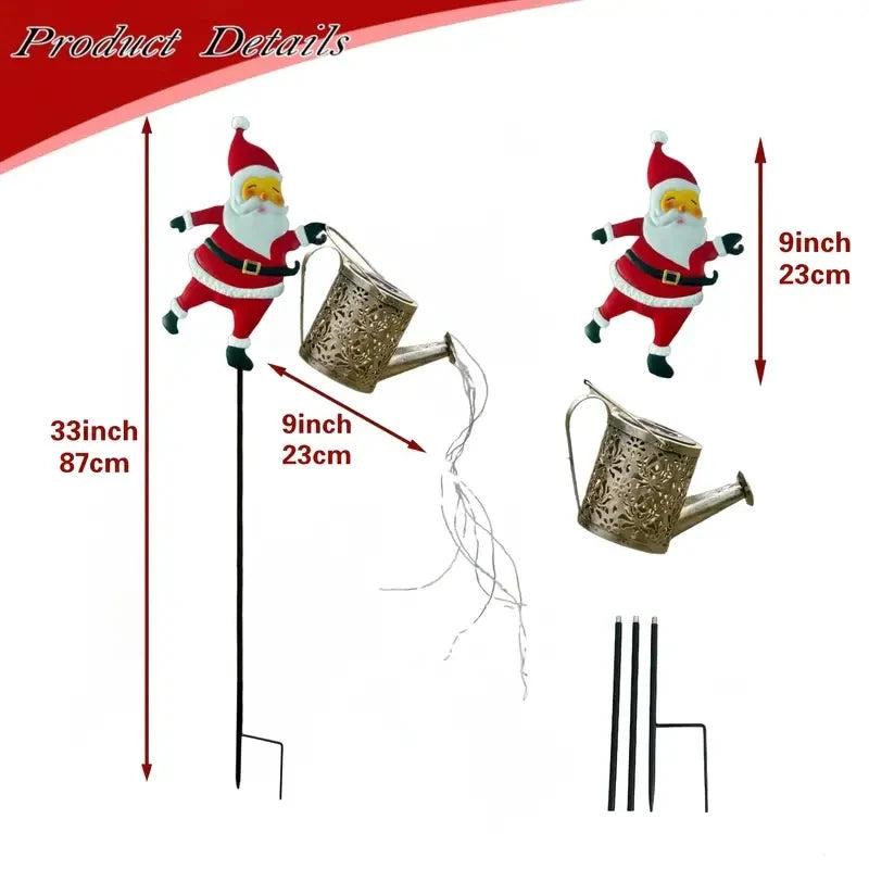 Solar Santa Kettle Lights