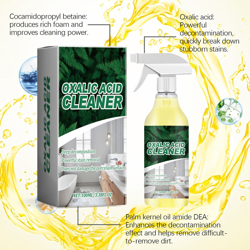 🔬 【CLEARANCE!】Molecular-Level Cleaning Tech! Oxalic Acid Bathroom Cleaner Dissolves Rust
