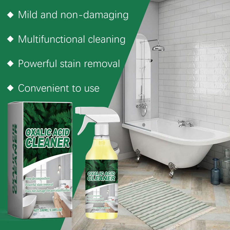 🔬 【CLEARANCE!】Molecular-Level Cleaning Tech! Oxalic Acid Bathroom Cleaner Dissolves Rust
